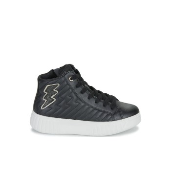 GEOX J MIKIROSHI ΠΑΙΔΙΚΑ SNEAKERS HIGH ΑΝΑΤΟΜΙΚΑ ΜΑΥΡΑ J56DVE000BCC9999  